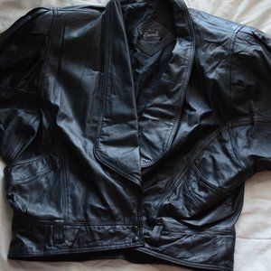 Carreli Black Genuine Leather Jacket